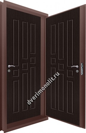 Входная металлическая двойная дверь 12-070