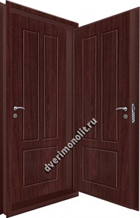 Входная металлическая двойная дверь 12-073