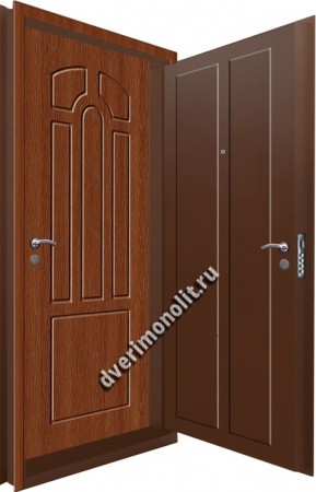 Входная металлическая двойная дверь 12-116