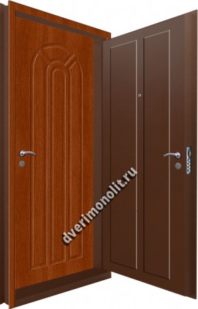 Входная металлическая двойная дверь 12-117