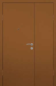 Отделка снаружи - Порошковое напыление "Шагрень" RAL 8003 Глиняно-коричневый, Отделка внутри - МДФ ламинированный с узкой фрезеровкой Дуб выбеленный