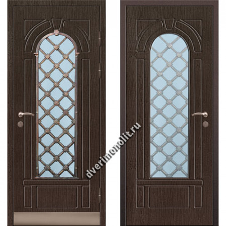 Входная дверь со стеклопакетом - 82-44