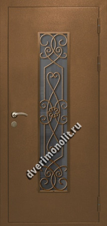 Входная дверь со стеклопакетом - 82-52
