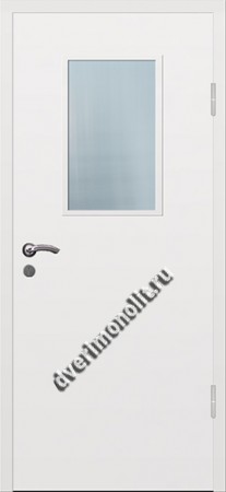 Входная металлическая тамбурная дверь со стеклом 007-001